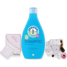 Penaten Baby Shower Hediye Seti 3 Parça: Kundak Havlu + Şampuan + Müslin Örtü - Pembe