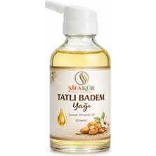Şifakür Bitkisel Sağlık Ürünleri Tatlı Badem Yağı 20 ml Tatlı Badem Bakım Yağı Cilt ve Saç İçin