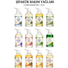 Şifakür Bitkisel Sağlık Ürünleri Bakım Yağı Seti 12'li 12 x 20 ml Argan Lavanta Gül Okaliptus ve Diğer Bitkisel Yağlar