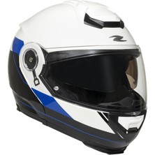 Zeus Kask ZS-3050DA Be7 Pearl Whıte Blue - Beden Xl