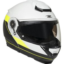 Zeus Kask ZS-3050DA Be7 Matt Pearl Whıte Fluor Yellow - Beden Xs