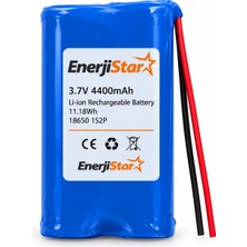 3.7V 4400MAH Li-Ion Pcbli 2X18650 Şarjlı Pil