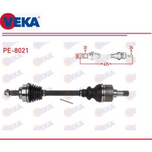 Komple Aks Sol Partner Tepee Berlingo 08+ 307 308 1 3008 1 5008 1 C4 1-2 Hb / Picasso Ds4 625 Mm. 3272.1X Veka PE-8021