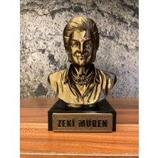 Riva Self Zeki Müren Büst Figür – 13 cm Altın Sarısı Koleksiyonluk Heykelcik & Dekoratif Masaüstü Süsü