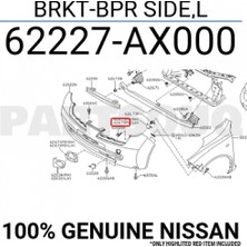 Maher Nissan Micra 2011-2014 Tampon Bağlantı Braketi Ön Sol (Klips) (Oem NO:62227AX000)