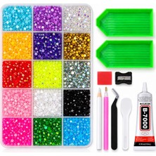 15 Renkli Bedazzle Taş Seti Hobi Seti