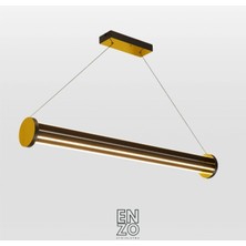 Enzo Light Arya 3 Modern Salon & Yaşam Alanı Çift Yönlü Sarkıt Avize Rose Gold Kumandalı Dimmerli