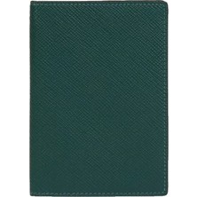 Smythson %100 Deri Grenli Pasaport Kılıfı 14,5 cm