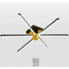 Enzo Light Nova 6 Kumandalı Işık Ayarlı Modern Tavan Avizesi Bronz Kumandalı Dimmerli