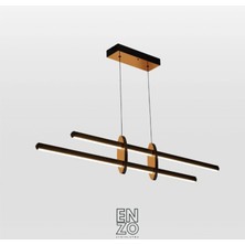 Enzo Light Halo Ada Mutfak & Mutfak Masası Modern Lineer Sarkıt Füme Kumandalı Dimmerli