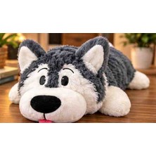 Toys Çift Taraflı Dönüşebilen Peluş Köpek – Beyaz Köpek & Husky Tasarımlı Yastık Peluş 60 cm