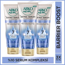 Arko Nem Extra Serum Barrier Boost Gelişmiş Cilt Bariyer Onarımı & Derin Nemlendirici Krem 3X75 ml