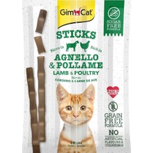 Gimcat Sticks Kuzu Etli Tavuklu Ödül Çubukları 20 gr Yavru Kediler İçin Lezzetli Atıştırmalık