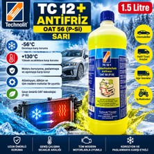 Technolit Tc 12+ Sarı Antifriz Oat 56 (P-Si) 1.5 Litre Konsantre Motor Soğutma Sıvısı