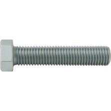 Norm M6X35 Dın 933 8.8 Kalite Altı Köşe Başlı Tam Dişli Beyaz Galvanizli Cıvata 100 Adet