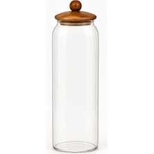 Bereketli Store Arow Orla 750 ml Akasya Kapaklı Cam Kavanoz | Cam Saklama Kavanozu