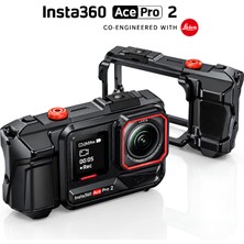 CoverZone INSTA360 Ace Pro 2 Metal Cage Quick Release Handle 2x 1/4" Deklanşör Cold Shoe Kamera Aparatı DJ10