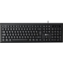 Efnaz Style Lenovo Lecoo KB101 USB Kablolu Siyah Türkçe F Klavye (Numpadli)