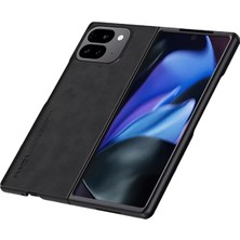 Microcase Google Pixel 11 Pro Fold ile Uyumlu Luxury Leather Series Deri Desenli Plastik Koruma Kılıf - AL8125