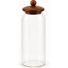 Bereketli Store Arow Orla 500 ml Akasya Kapaklı Cam Kavanoz | Cam Saklama Kavanozu
