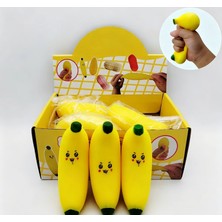 Vattara Muz Squısh Içi Sulu Model Sukuşi Banana Sıkılabilir Stres Azaltıcı Oyuncak 1 Adet Gönderilecektir