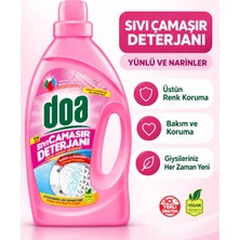 Doa Sıvı Çamaşır Deterjanı 3000 ml Yünlü ve Narinler İçin Renk Koruma ve Yumuşaklık Sağlar