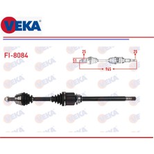 Komple Aks Sağ Fiat Linea 1,3d Mjt 2012+ Euro 5 965 Mm. 52055941 Veka FI-8084