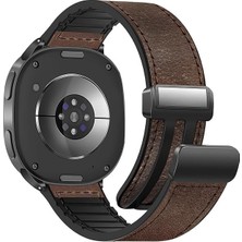 Str Store [hybrid Loop] Samsung Galaxy Watch 9/8 44MM/40MM/CLASSIC 46MM ile Uyumlu Kordon Manyetik Kilitli Toka Samsung Watch 9 44MM Kordonu 1.sınıf Deri Görünümlü Galaxy Watch 9 Kordon (Koyu Kahve)