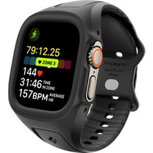 Str Store Apple Watch 49MM Ultra 4/3/2/1 ile Uyumlu Kılıf & Kordon Kayış Liquid Air Pro Black - ACS05463