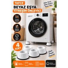 Tafce Beyaz Titreşim Engelleyici Makine Ayağı – 4 Adet Kaymaz Çamaşır & Bulaşık Makinesi Sarsıntı Önleyici