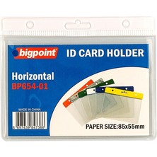Bigpoint Beyaz Poşet Dosya 10'lu Yatay 85 x 55 mm Ölçüler ile Şeffaf Kart Poşeti