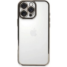 Str Store Apple iPhone 16 Pro Kılıf Razer Lensli Silikon - Titanyum Gri