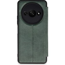 Str Store Xiaomi Redmi A3 4g Kılıf Flip Cover - Koyu Yeşil