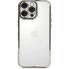 Str Store Apple iPhone 16 Pro Max Kılıf Razer Lensli Silikon - Gümüş