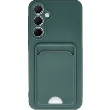 Str Store Samsung Galaxy A35 5g Kılıf Kelvin Kartvizitli Silikon - Koyu Yeşil