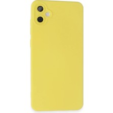 Str Store Samsung Galaxy A05 Kılıf Nano Içi Kadife Silikon - Sarı