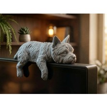 Szd Design Sevimli Uykucu Yorkie Köpek Masaüstü Monitör ve Raf Üstü Dekoru