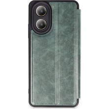 Str Store Oppo A38 Kılıf Flip Cover - Koyu Yeşil