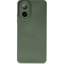 Str Store Oppo A38 Kılıf Nano Içi Kadife Silikon - Koyu Yeşil