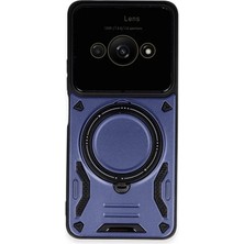 Str Store Xiaomi Poco C61 Kılıf Joy Lens Standlı Kapak - Lacivert