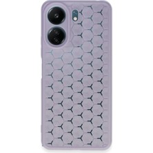 Str Store Xiaomi Redmi 13C Kılıf Petek Silikon Kapak - Lila