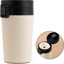 Str Store 380 ml Siyah Sızdırmaz Termos Matara – Çift Katmanlı Paslanmaz Çelik, Isı Yalıtımlı Seyahat ve Ofis Kupası (Beyaz)