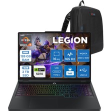 Lenovo Legion Pro 5 A16AFR10 Amd Ryzen™ 9 9955HX Aı 128GB Ddr5 2tb SSD 8GB/RTX5070/115W 16"165Hz Wqxga (2560X1600) OLED 1100NITS Freedos Gaming Pc W83F2001XTRF53+ZETTAÇANTA