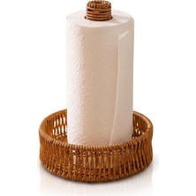 Str Store Doğal Rattan Kağıt Havluluk Masaüstü Havlu Standı Dekoratif Havluluk