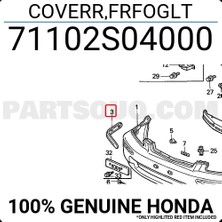 Premium Tampon Bandı Civic Ön Sağ  1996-1998 Sedan / H.b (Oem NO:71102S04000)