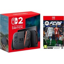 Nintendo Switch 2 Konsol Mavi - Kırmızı ( Ithalatçı Garantili ) + Ea Sports Fc 26 Nintendo Switch 2 Oyun