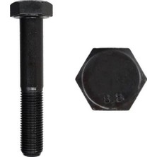 Norm M12X120 Dın 931 10.9 Kalite Altı Köşe Başlı Yarım Dişli Siyah Cıvata 100 Adet