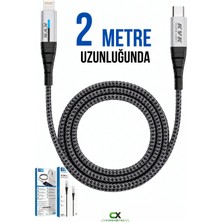 KVK Teknik Servis Işıklı Hasır Şarj ve Data Kablosu 2 Metre-Lightning