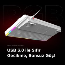 Str Store Loyal USB Hot Swap Rgb Red Switch Mekanik Gaming Oyuncu Klavye (Beyaz/gri)