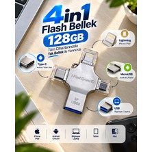 Str Store 128GB Taşınabilir 4in1 Flash Bellek iPhone iPad Android Tablet Mac Bilgisayar Uyumlu